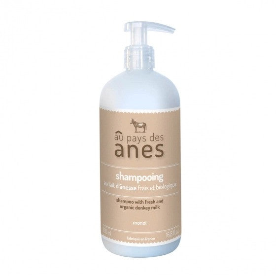 Shampoo with Fresh and Organic Donkey Milk with Monoï – 500 ml