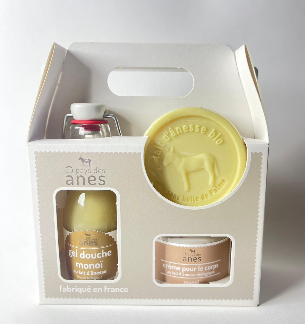 Monoï Gift Box: Shower Gel - Round Soap - Body Cream