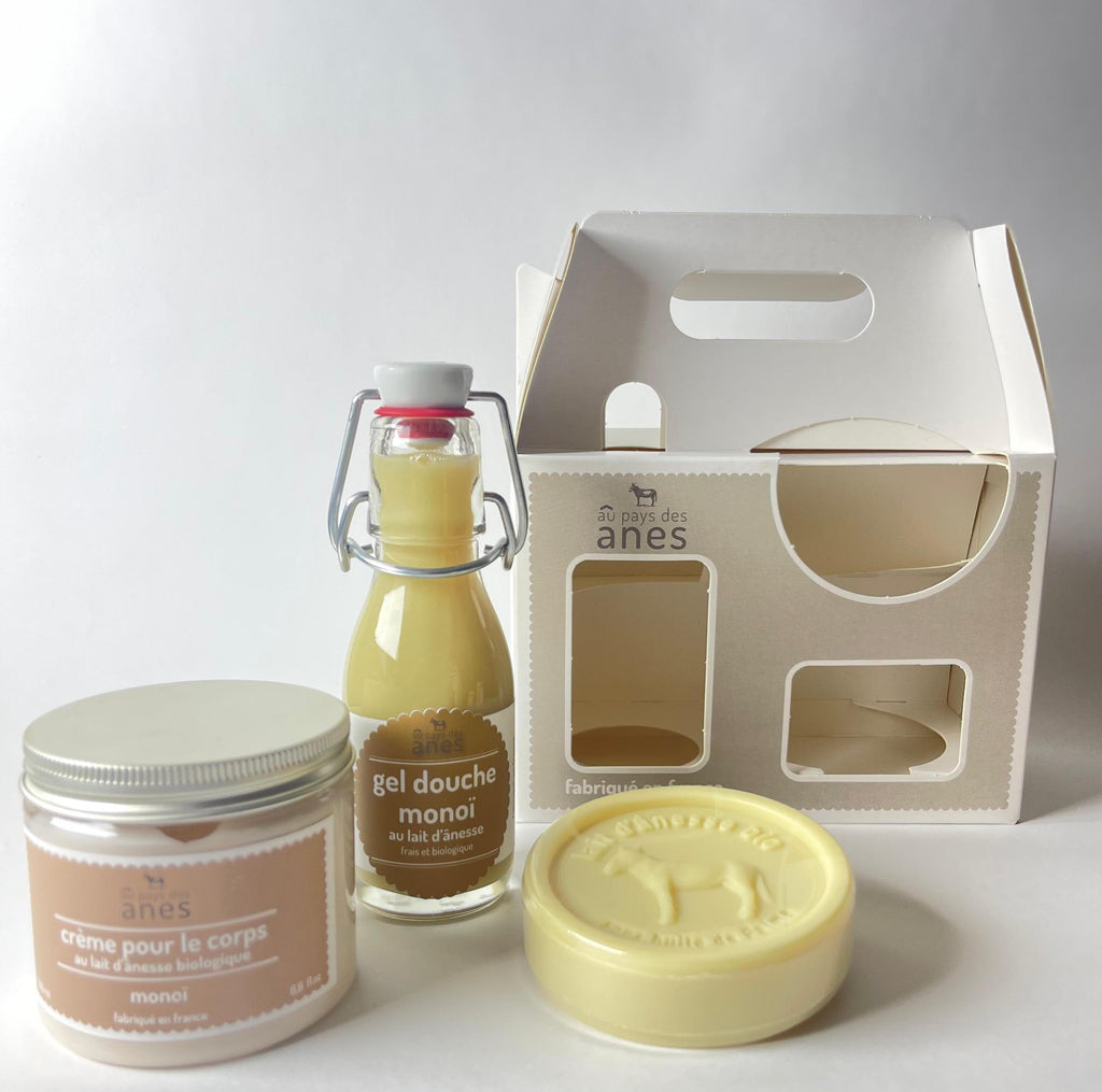 Monoï Gift Box: Shower Gel - Round Soap - Body Cream