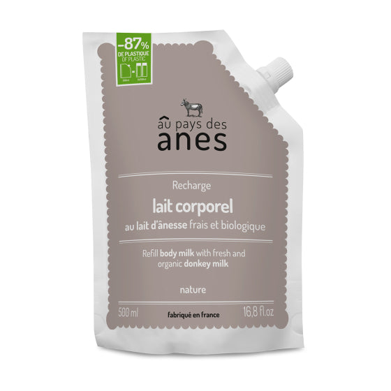 Body lotion with fresh and organic donkey milk 500 ml - Refill