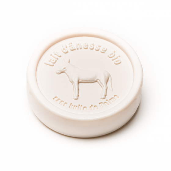 Round soap without palm oil with organic donkey milk 100 g